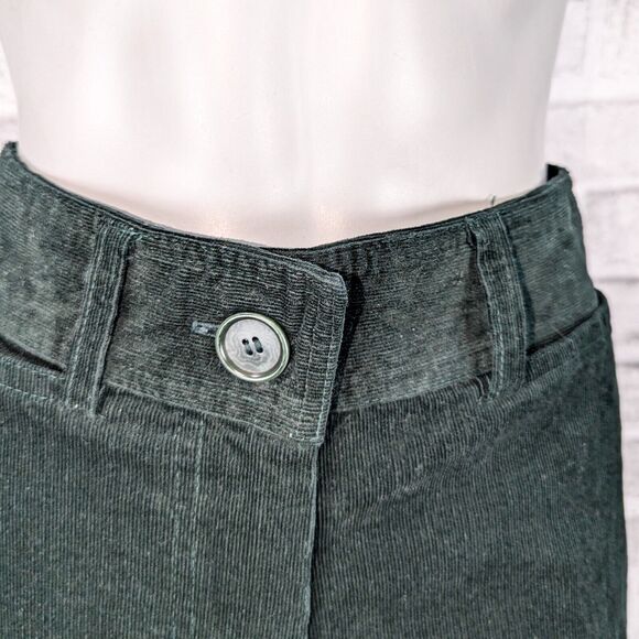 Nathalie Dumeix Paris Women's Wide Leg Corduroy Trouser Pants in Green size 38 - Picture 7 of 10